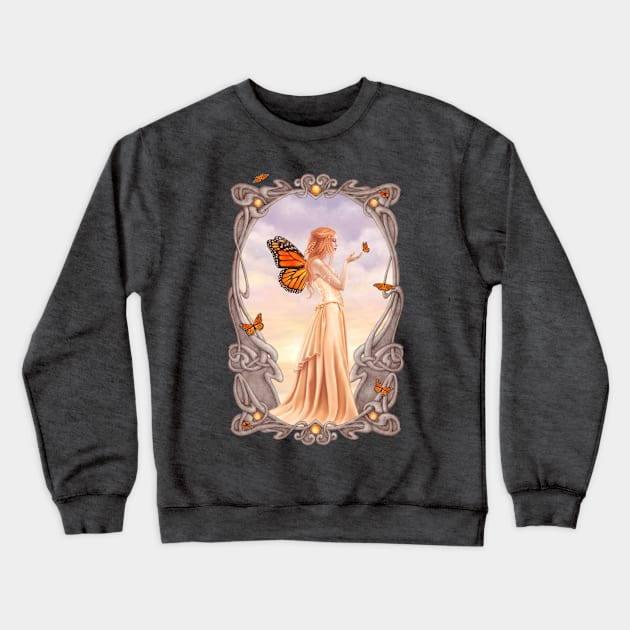 Citrine Birthstone Fairy Crewneck Sweatshirt by silverstars